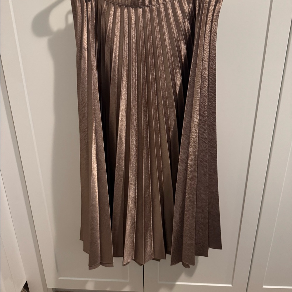 Banana Republic Rose Gold Pleated Skirt